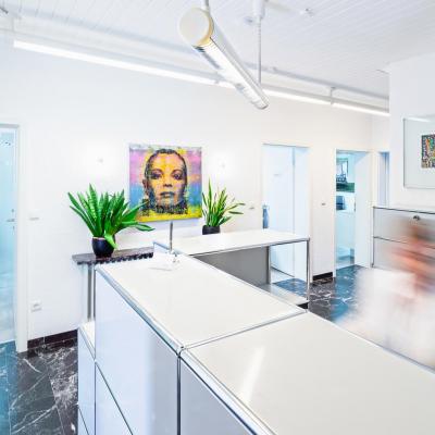 Empfangsbereich aus Patientenperspektive