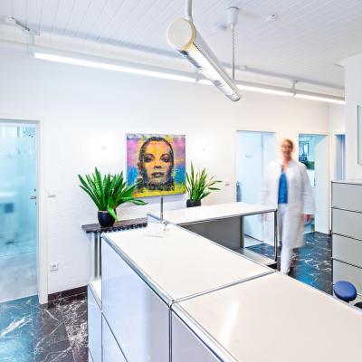 Empfangsbereich aus Patientenperspektive